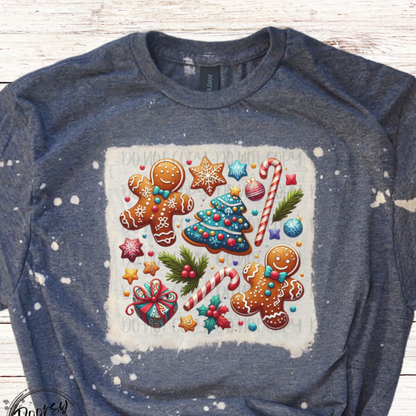 Christmas Cookies Bleached Christmas Shirt