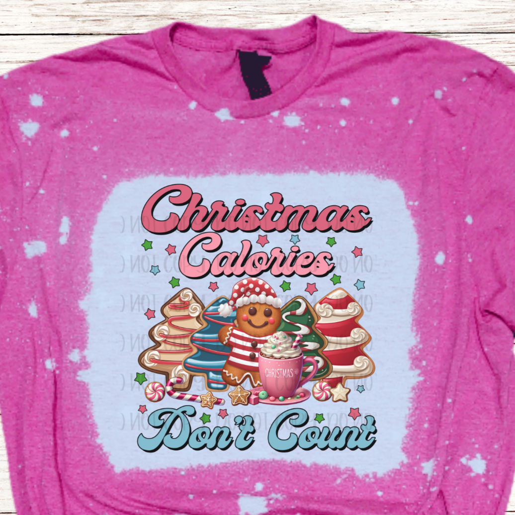 Christmas Calories Don't Count Bleached X-mas Shirt