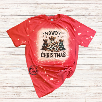 Howdy Christmas Bleached Shirt