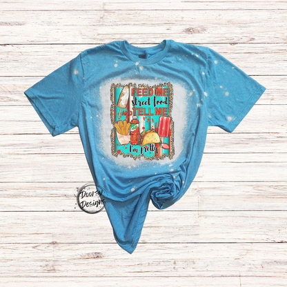 Feed Me Mexican Street Food Bleached T-Shirt