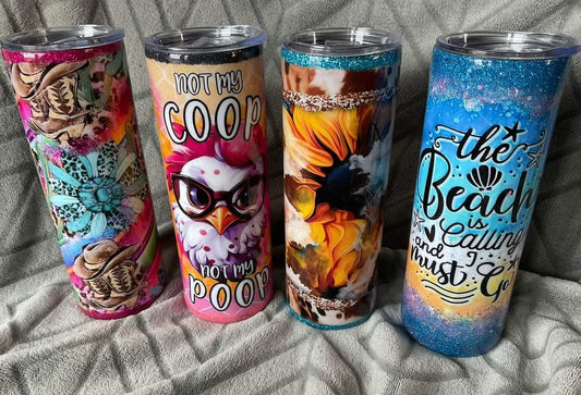 Various 20oz Epoxy Tumbler Cup with Glitter