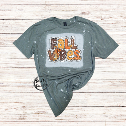 Fall Vibes Bleached Shirt