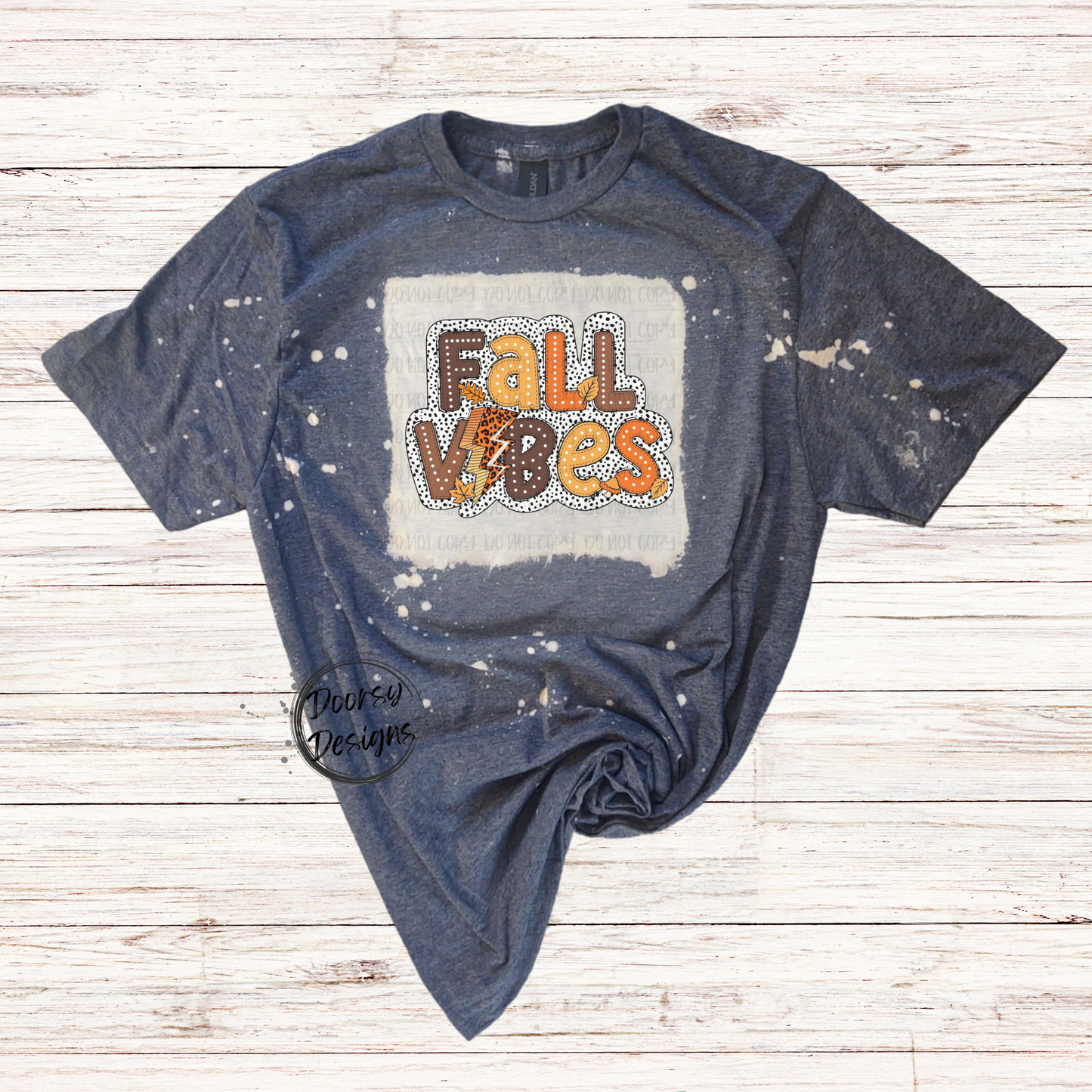 Fall Vibes Bleached Shirt