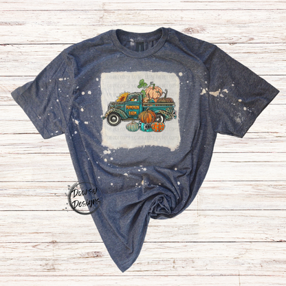 Pumpkin Patch Truck Bleached Shirt