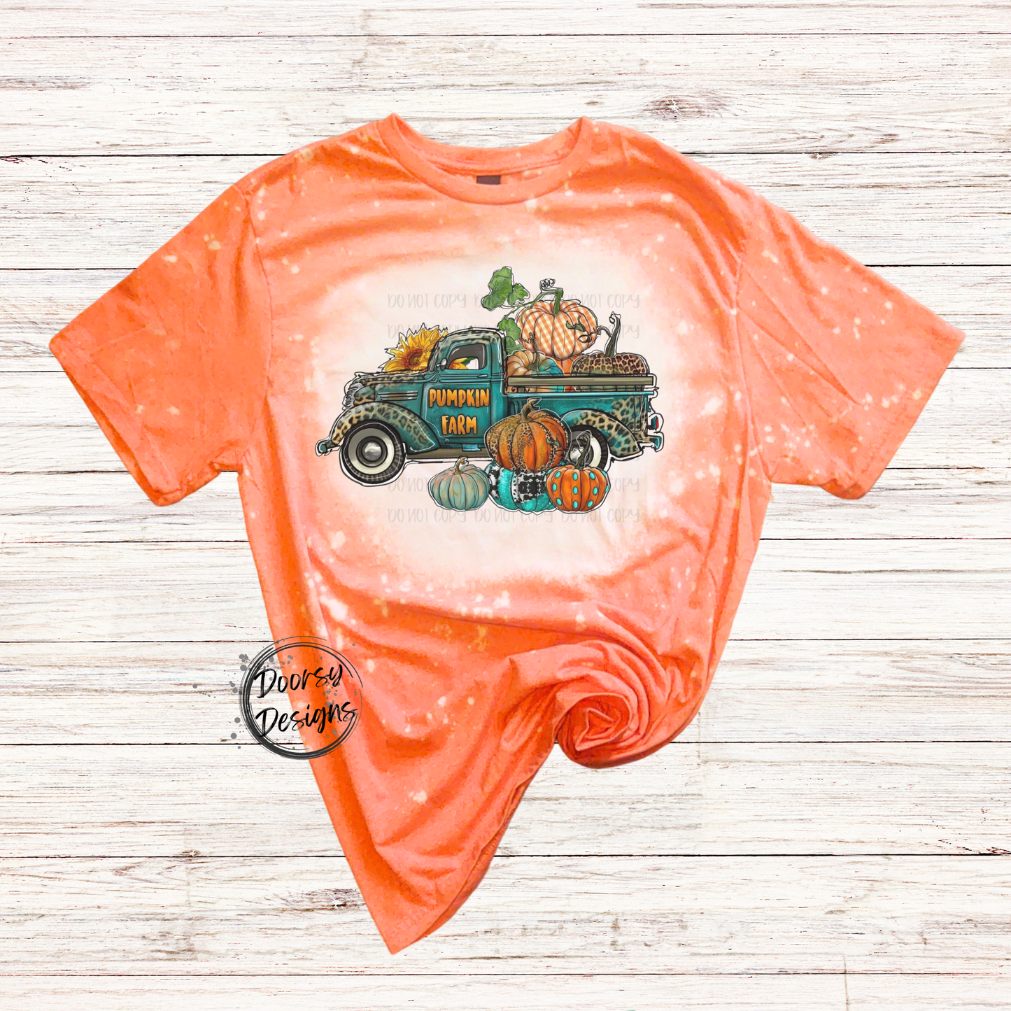 Pumpkin Patch Truck Bleached Shirt