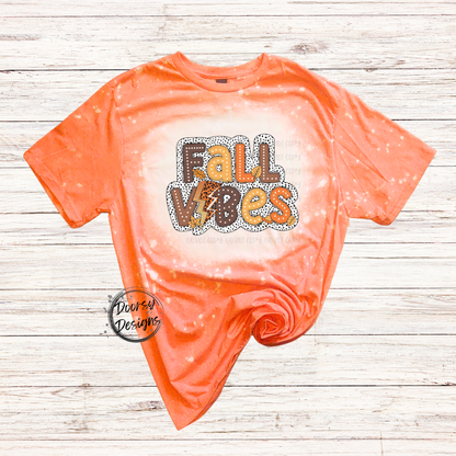 Fall Vibes Bleached Shirt