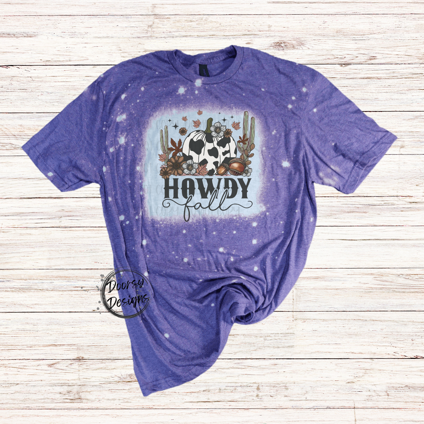 Western Howdy Fall Bleached Shirt