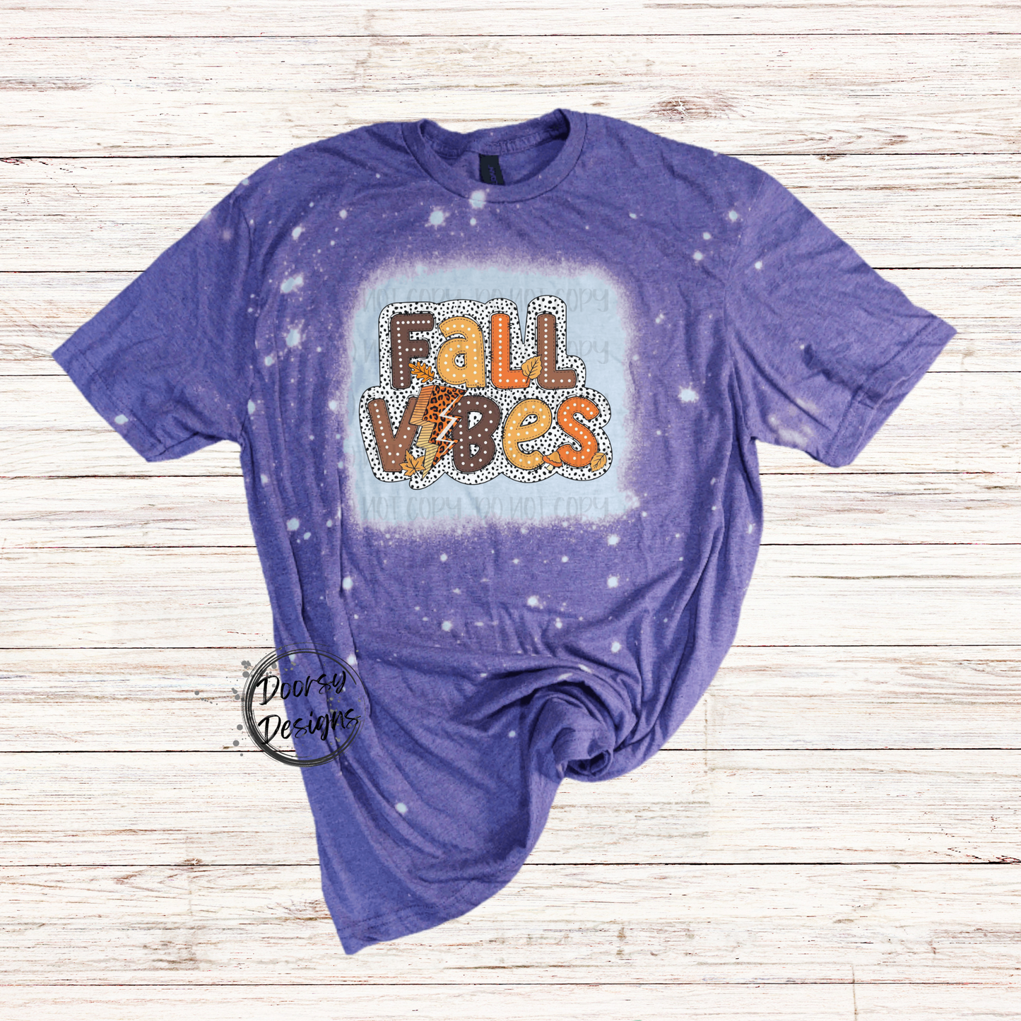 Fall Vibes Bleached Shirt