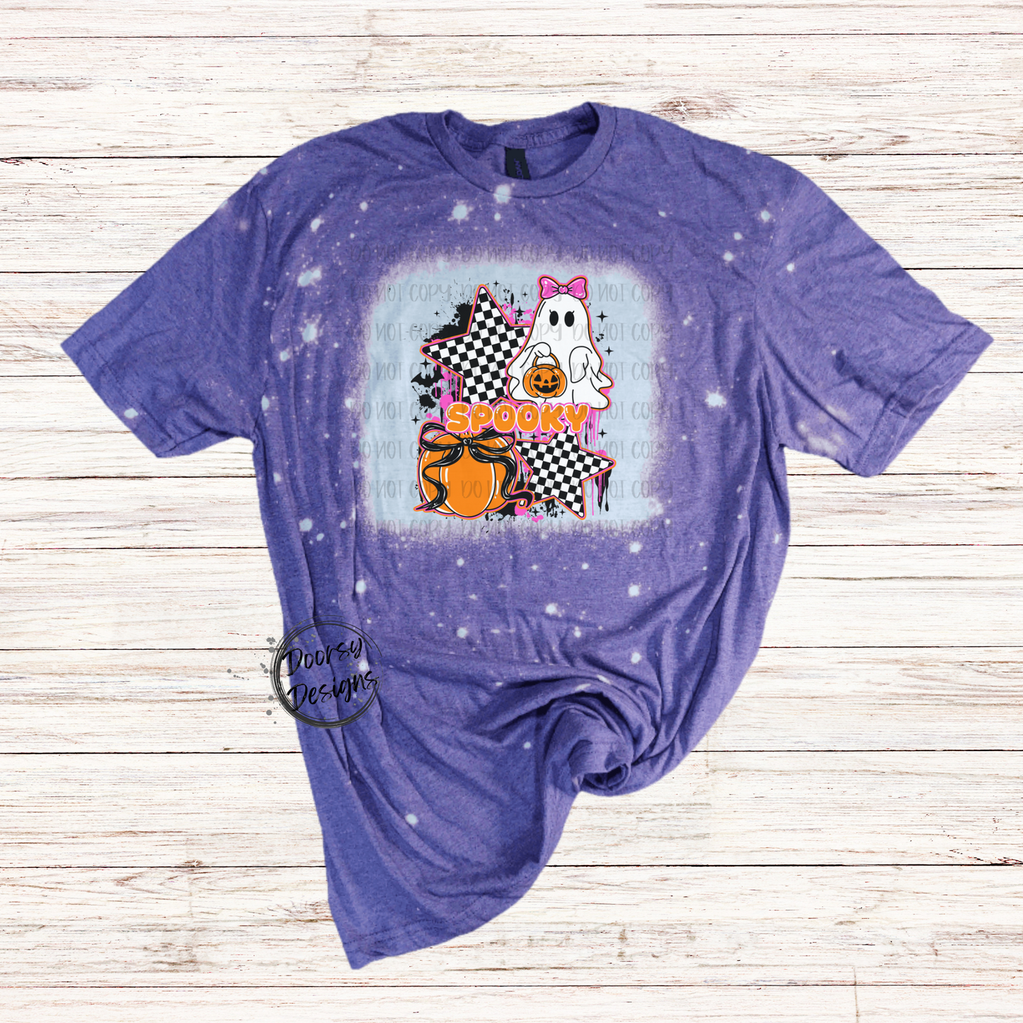 Retro Spooky Bleached Halloween Shirt