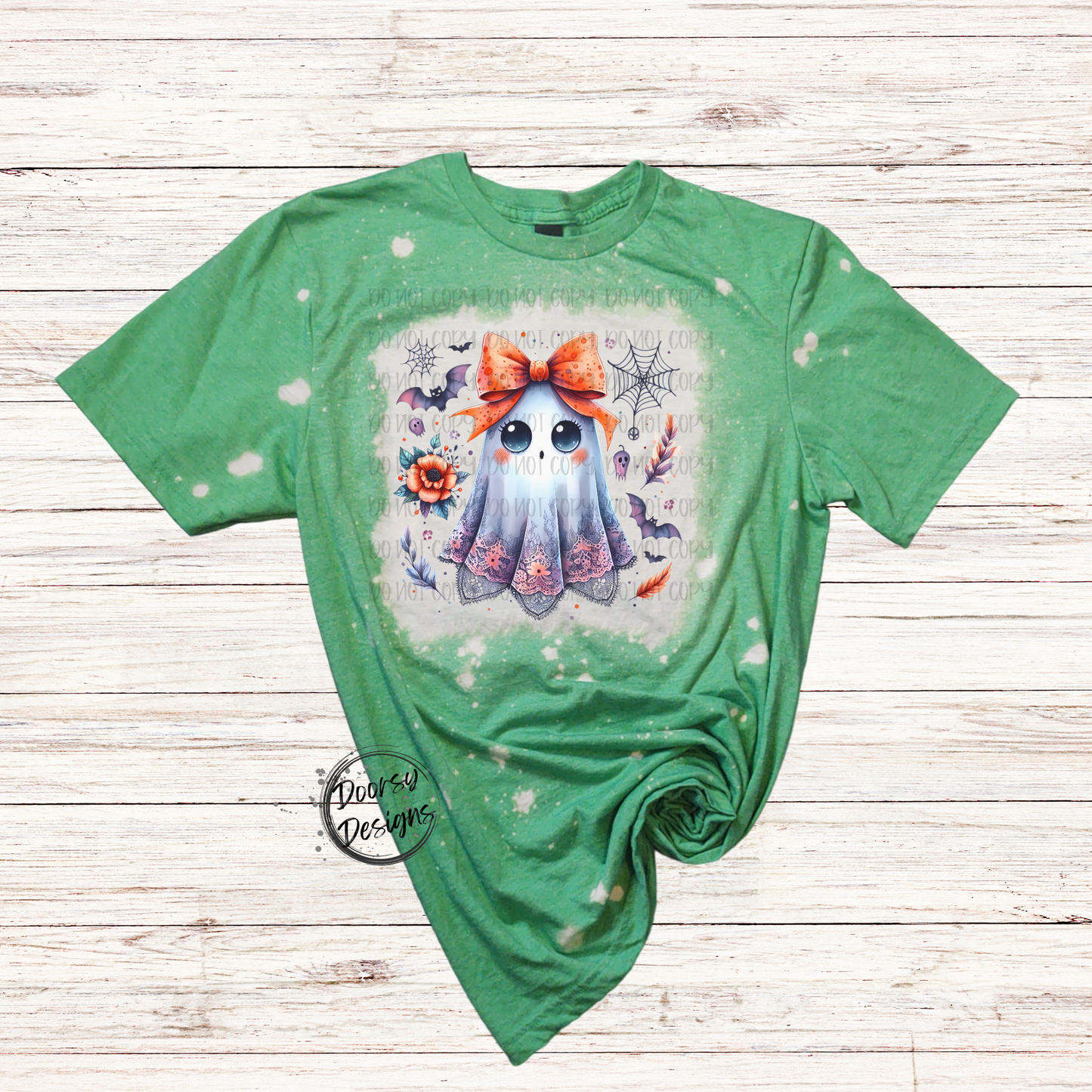 Lace Ghost with Bow Halloween Shirt