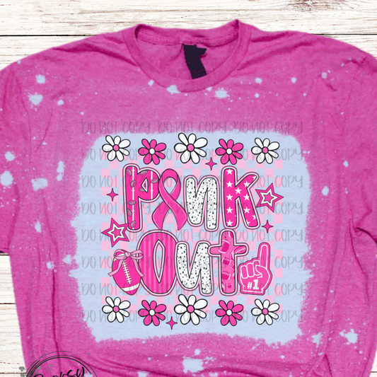 Pink Out Daisies Bleached Shirt