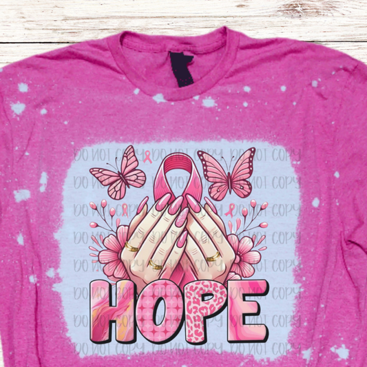 HOPE Bleached Breast Cancer Shirt