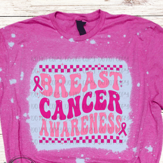 Checkered Breast Cancer Awareness Shirt