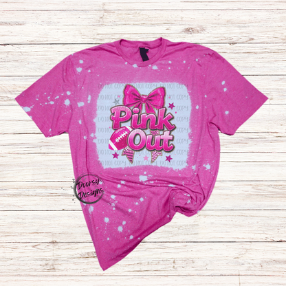 Pink Out BOW Bleached Shirt