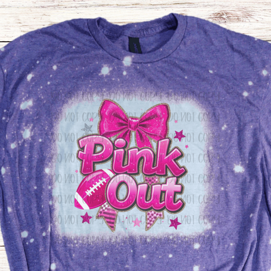 Pink Out BOW Bleached Shirt
