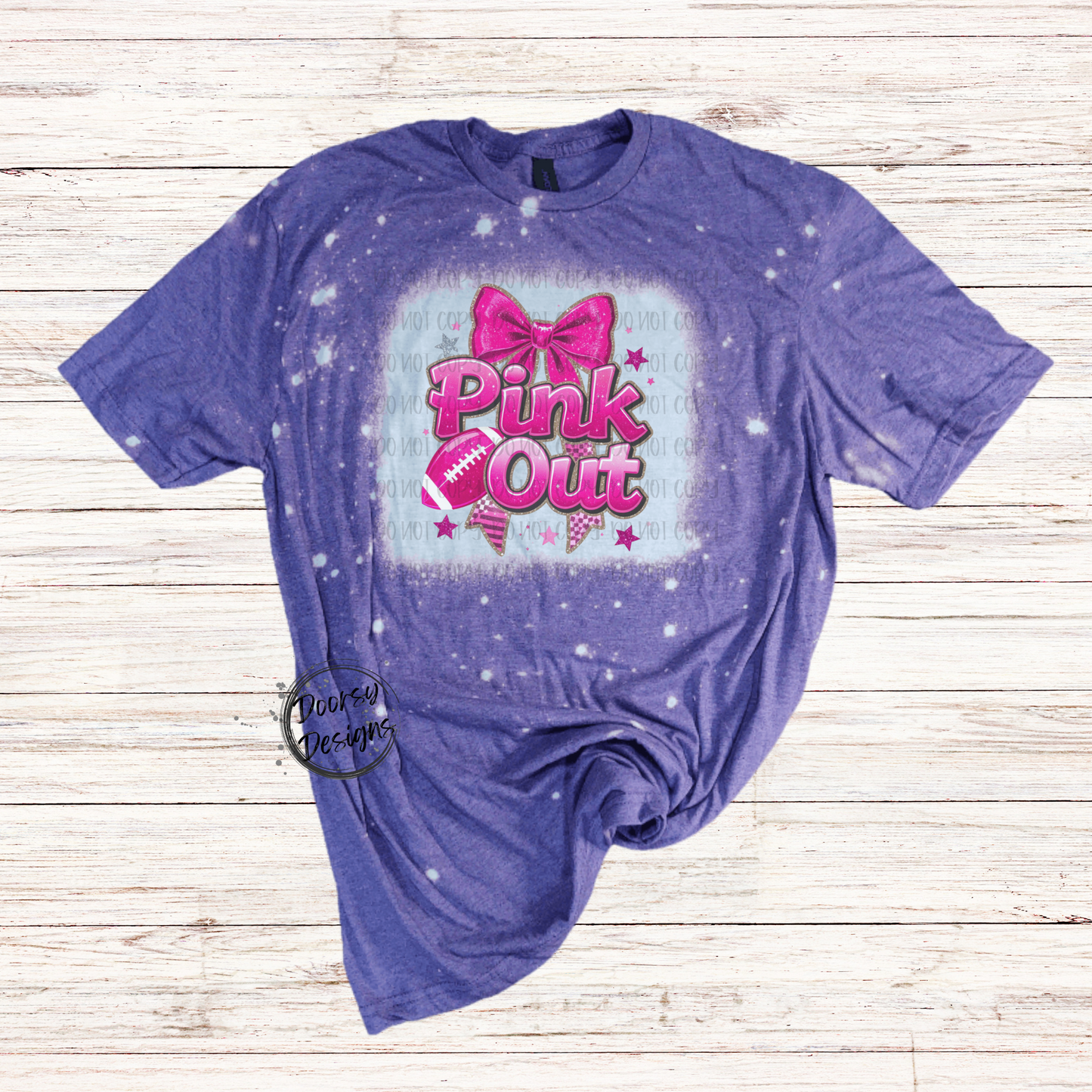 Pink Out BOW Bleached Shirt