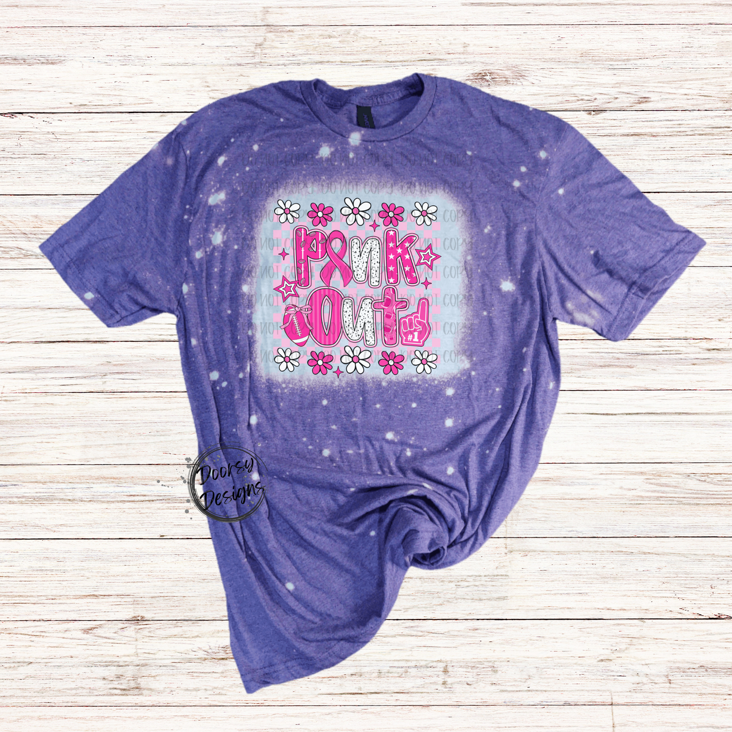 Pink Out Daisies Bleached Shirt