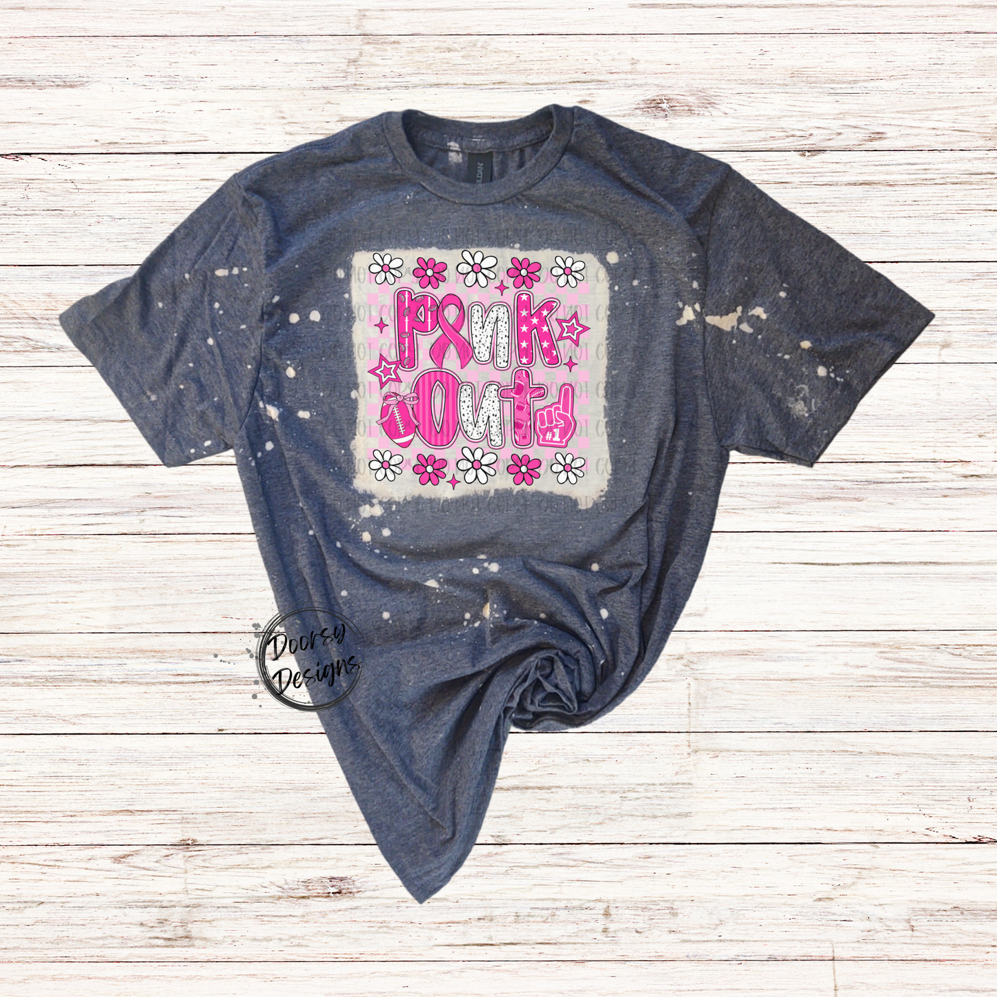 Pink Out Daisies Bleached Shirt