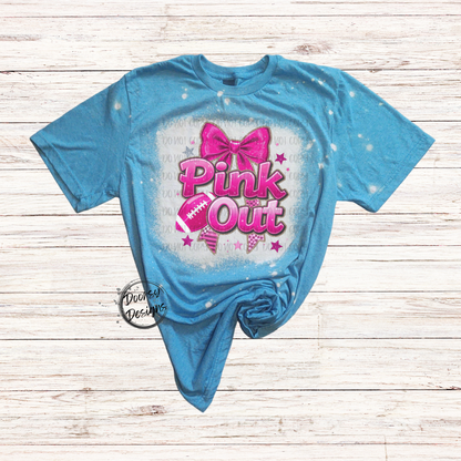 Pink Out BOW Bleached Shirt