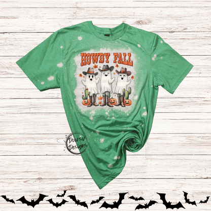 Howdy Fall Bleached Shirt with Cowboy Ghosts