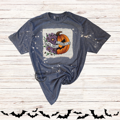 Sorta Sweet Sorta Spooky Bleached Halloween Shirt