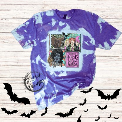 Three Witch Sistas Bleached Halloween Shirt