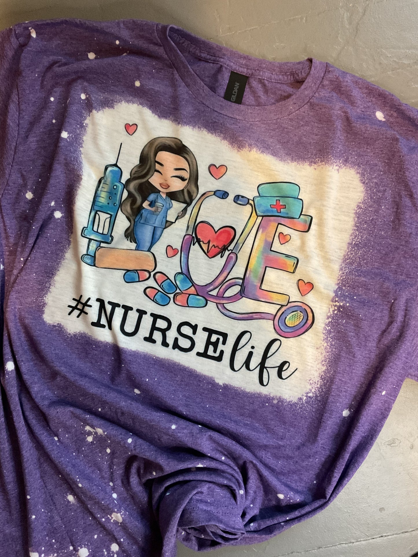 Nurse Life Bleached Shirt