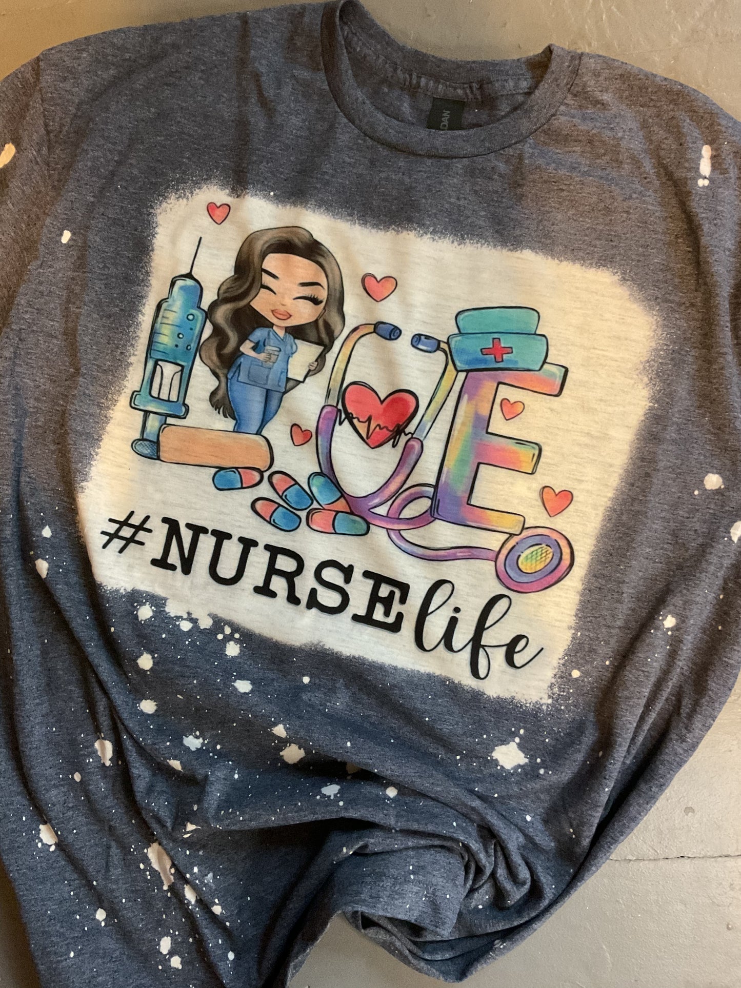 Nurse Life Bleached Shirt