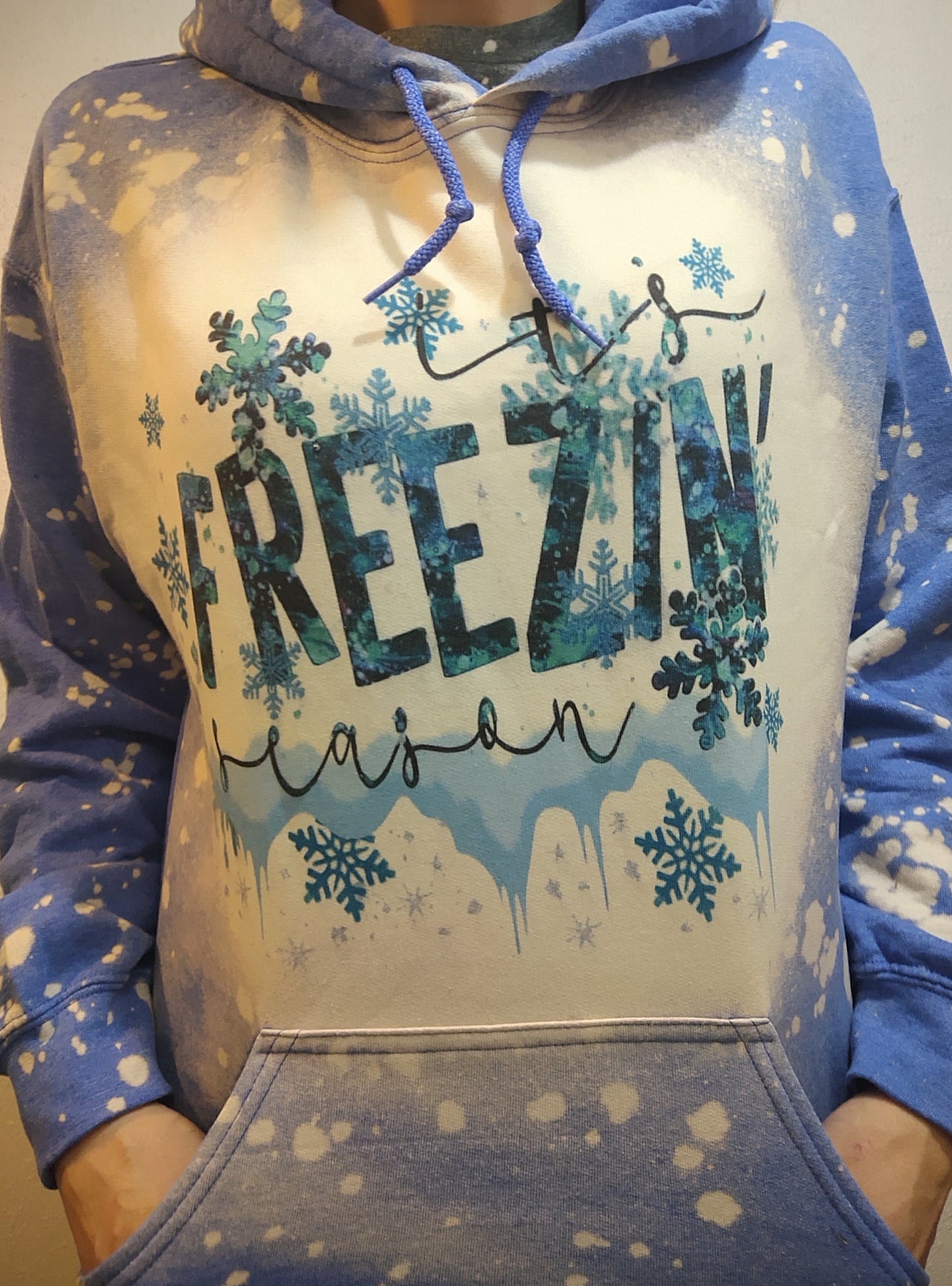 RTS Blue Freezin' Season Hooded Sweatshirt for Winter