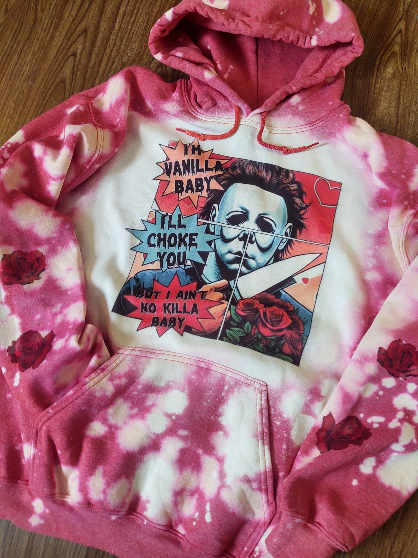 I'll Vanilla BABY Valentine's Hoodie with Rose Sleeves