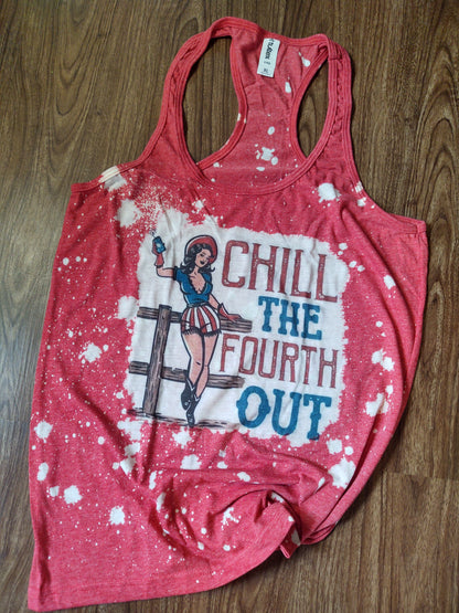 X-LARGE RTS Chill the Fourth Out Bleached Tank Top