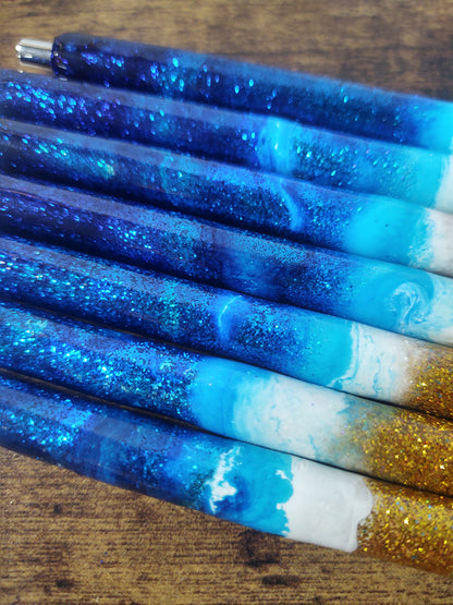 Custom Glitter Beach Pens