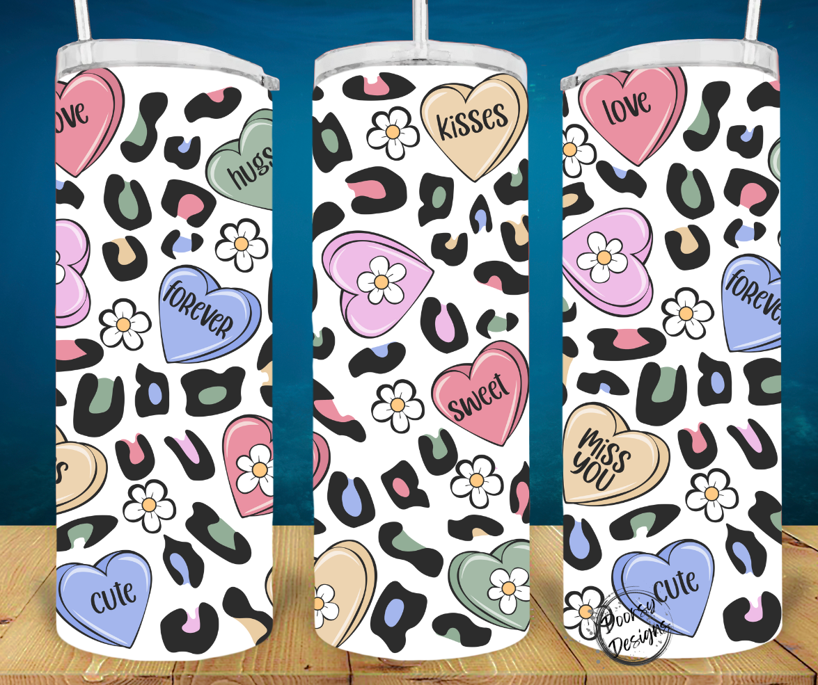 Leopard Print and More 20oz Valentines Day Sublimation Tumblers