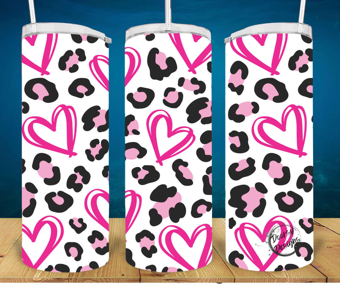 Leopard Print and More 20oz Valentines Day Sublimation Tumblers