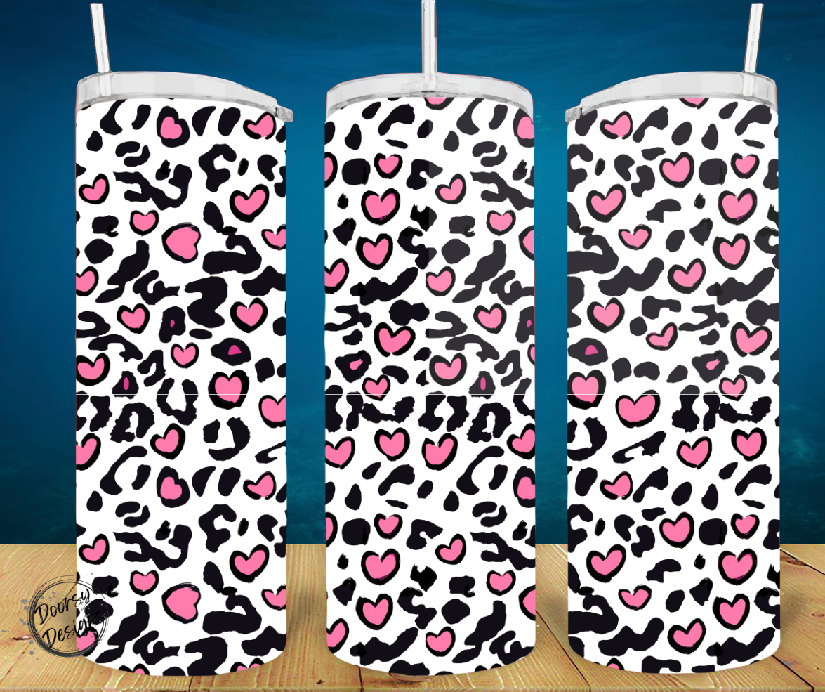 Leopard Print and More 20oz Valentines Day Sublimation Tumblers