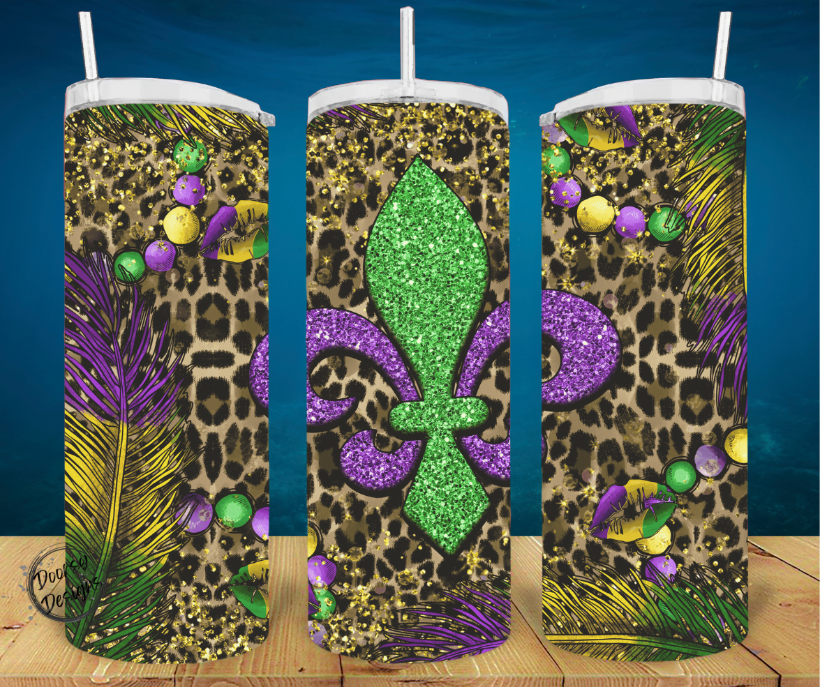 Mardi Gras Sublimation Tumblers