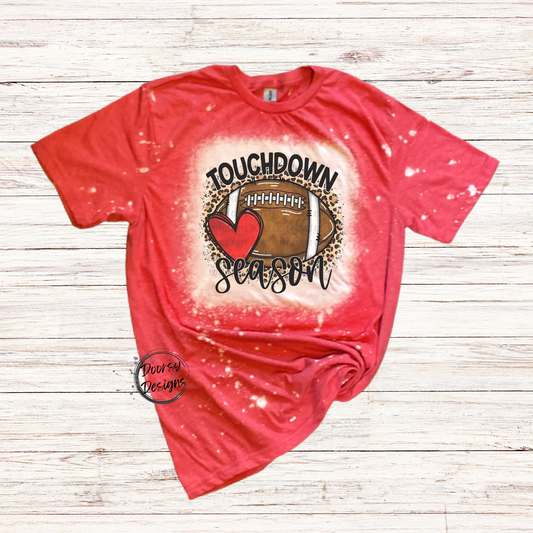 Touchdown Season Bleached T-Shirt with Football