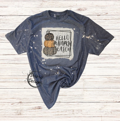 Hello Pumpkin Season Bleached Shirt