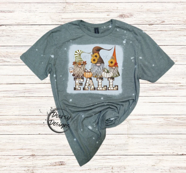 Gnomes Fall Bleached Shirt