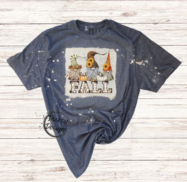 Gnomes Fall Bleached Shirt