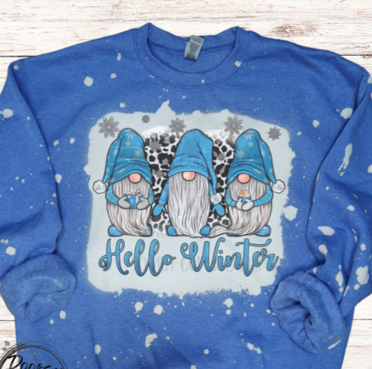 Gnomes Hello Winter Crewneck Sweatshirt