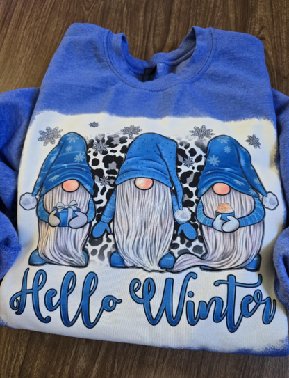 Gnomes Hello Winter Crewneck Sweatshirt