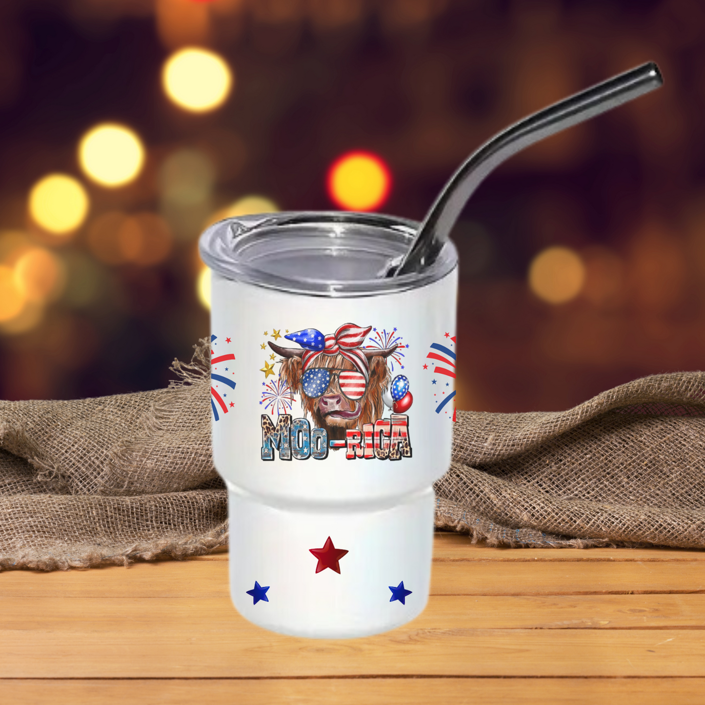 Moo-Rica 4th of July Shot Glass