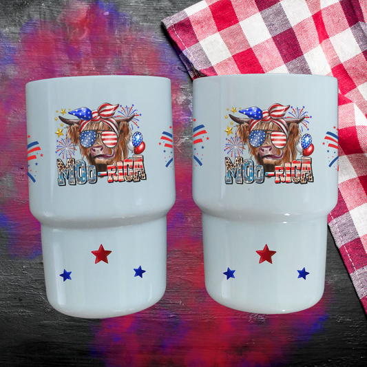 Moo-Rica 4th of July Shot Glass