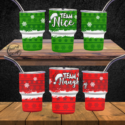 Team Naughty and Team Nice 3oz Shot Glass Set