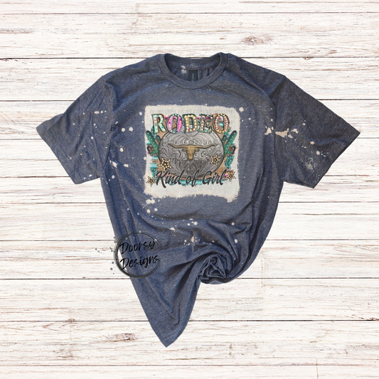 Rodeo Kind of Girl Bleached T-Shirt