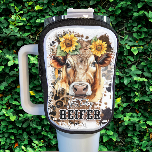 40oz Tumbler Coin Pouch: Not Today Heifer