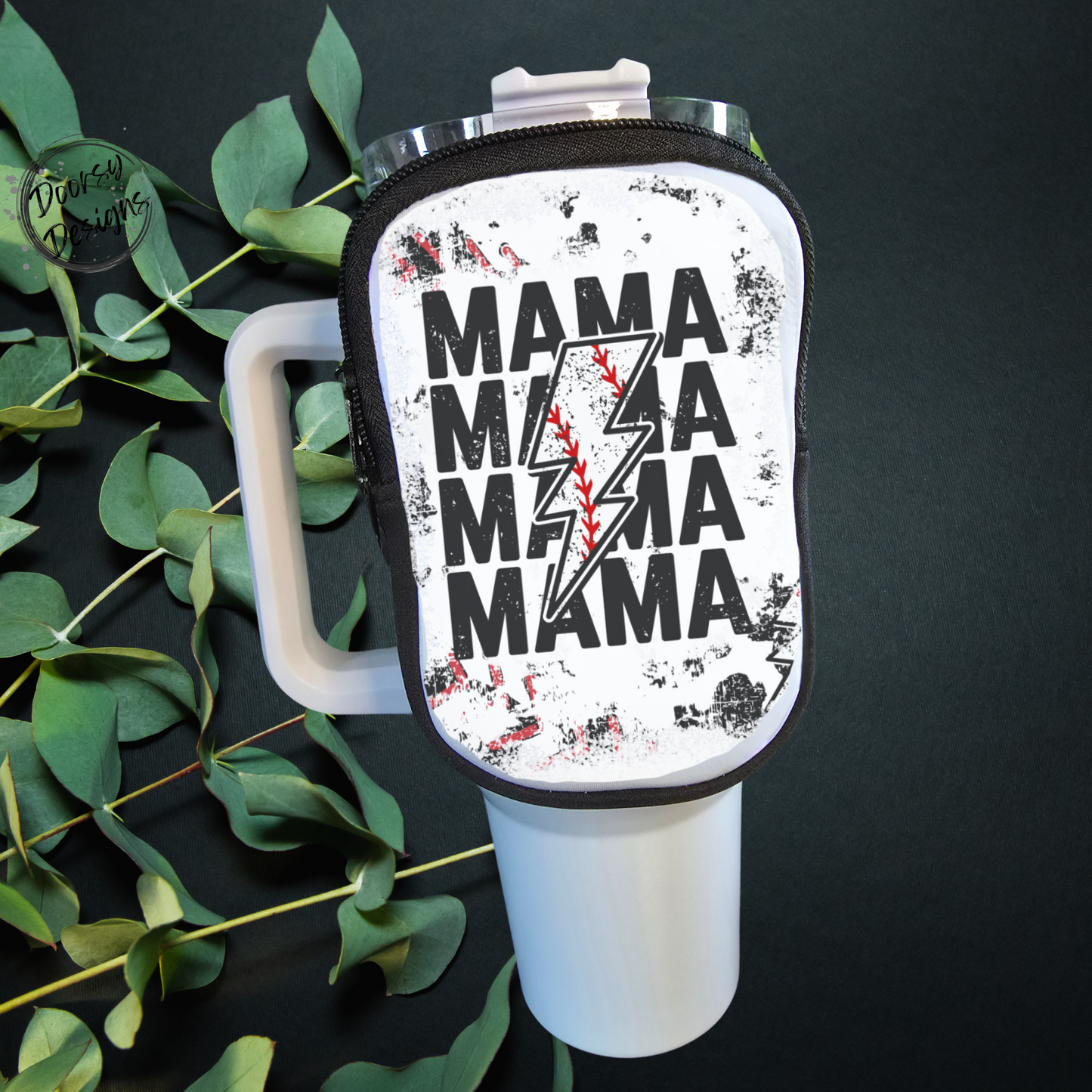 40oz Tumbler Coin Pouch: Baseball MAMA