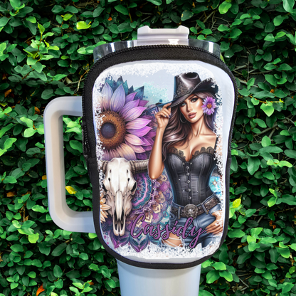 40oz Tumbler Coin Pouch: Boho Cowgirl