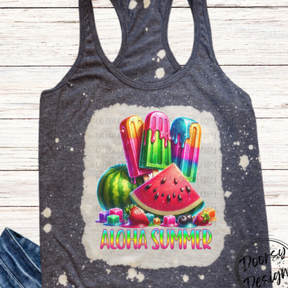 Aloha Summer Bleached Tank Top